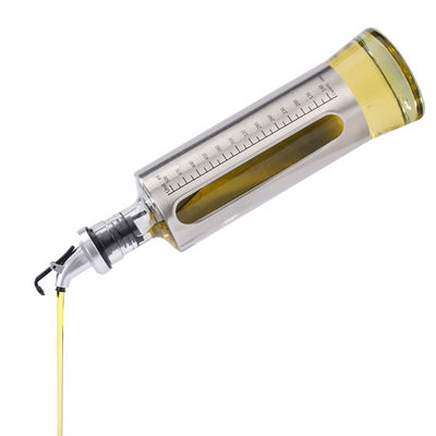 500ml Kapasite Gümüş Paslanmaz Çelik Zeytinyağı dağıtıcısı Dökme Çubuğu ile Cam Şişe