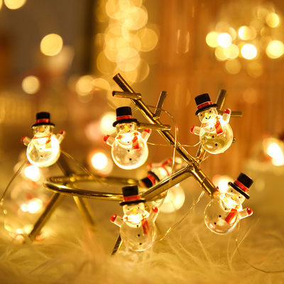 Noel Baba Asası Kar taneleri Geyik Çorapları Cadı Noel Dekorasyonları için LED Tel Işıkları