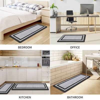 Mutfak Ofisi ve Banyo Uzun Tasarımlı PVC Malzemesi İçin Suya Karşı Kaymaz Çamaşırı