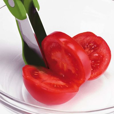 PP TPR sapı ile hazırlanmış salata makası, salata kesmek için yeşil sebze kesici