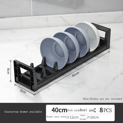 Mutfak Dolabı Çekmece Düzenlenebilir Plate Bowl Rack Dish Holder Dinnerware Organizer