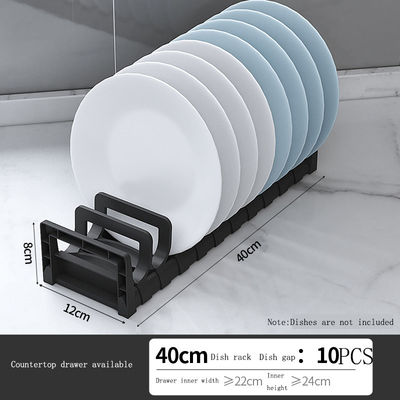 Mutfak Dolabı Çekmece Düzenlenebilir Plate Bowl Rack Dish Holder Dinnerware Organizer
