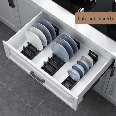 Mutfak Dolabı Çekmece Düzenlenebilir Plate Bowl Rack Dish Holder Dinnerware Organizer