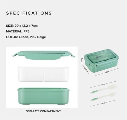 Üretim Kaşık / Çatal / Bıçak / Çubuk Kütesi BPA-Borsasız 1400 ML PP5 Çocuklar / Yetişkinler için Öğle Yemeği Kutusu