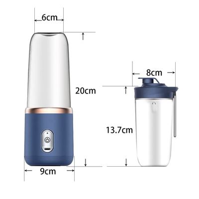 Taşınabilir Meyve Sebze Araçları Smoothies için Elektrikli Meyve suyu bardağı 40W USB Şarj edilebilir