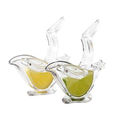 Doldurulmuş Taşınabilir Şeffaf Akrilik Manual Meyve Limon Suç makinesi El Limon Squeezer Kuş