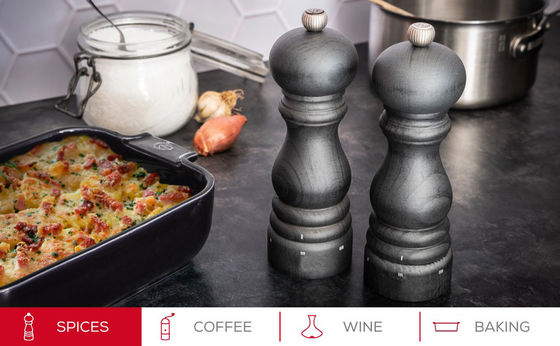 Gourmet Yemek için Keramik çekirdek kaba tuz biber öğütücü şişe