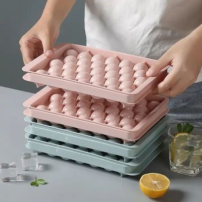 33 Çürük Çember Yuvarlak Topu Buz Küpü Tepsisi Küre Plastik Buz Topu Yapımcı Kalıp Kapaklı