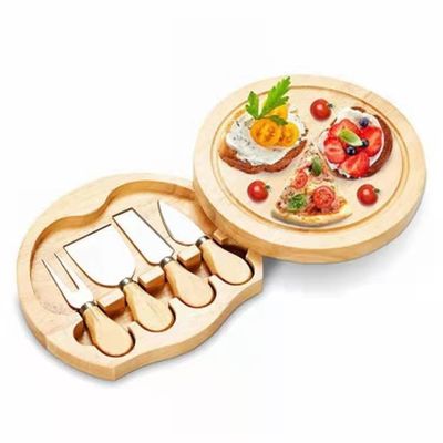 Küçük Bambu Et Çörekli Peynir Tağı Bıçaklı Özel Logo Yuvarlak Pizza Standları
