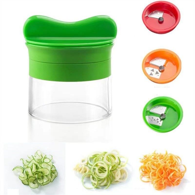 Spiralizer Kaba ve İnce Julienne Kesme Seti 3 In 1 Portakal için El Sebze Kesicisi