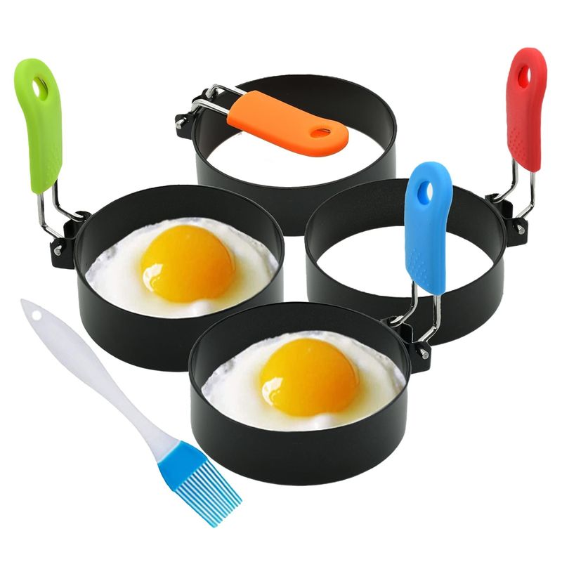 Ev Mutfak Paslanmaz Çelik Yumurta Pişirme Halkaları Yumurta ve Omlet kızartmak için krep kalıbı
