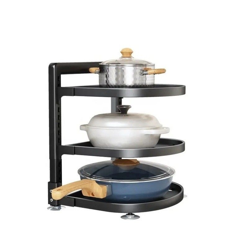 Düzenlenebilir Pot Rack Organizer 3 Katman Yapılandırılmış Logo ile Pot ve Pans Organizer