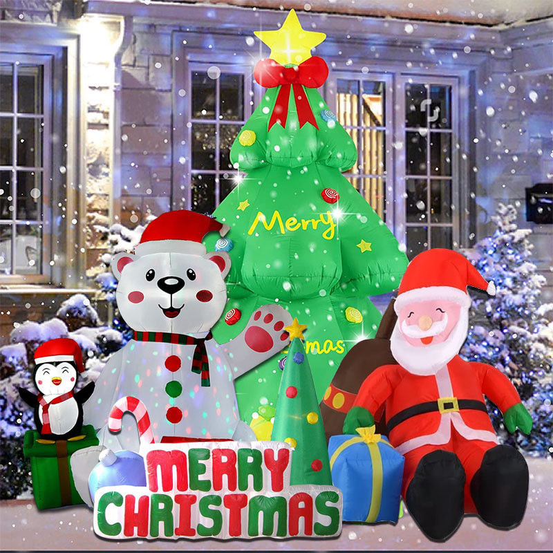 Polyester Parti Dekorasyonları LED Noel Işıkları ile süslemeler Noel Baba novidad