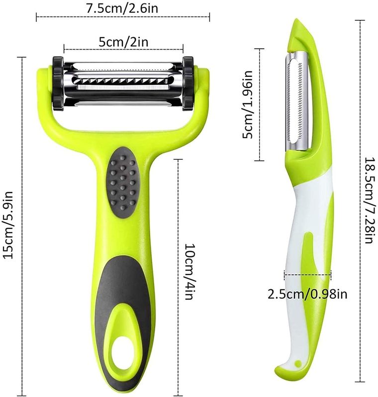Mutfak için çok fonksiyonel Paslanmaz Çelik Peeler Bıçak 19*2.5*2cm OEM/ODM Kabul