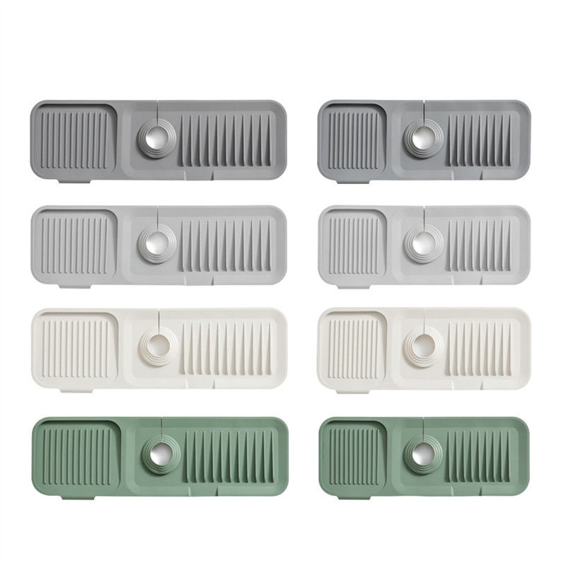 Silikon Lavabo Splash Guard Catcher Handle OEM / ODM için damla boşaltma yastığı emici paspas